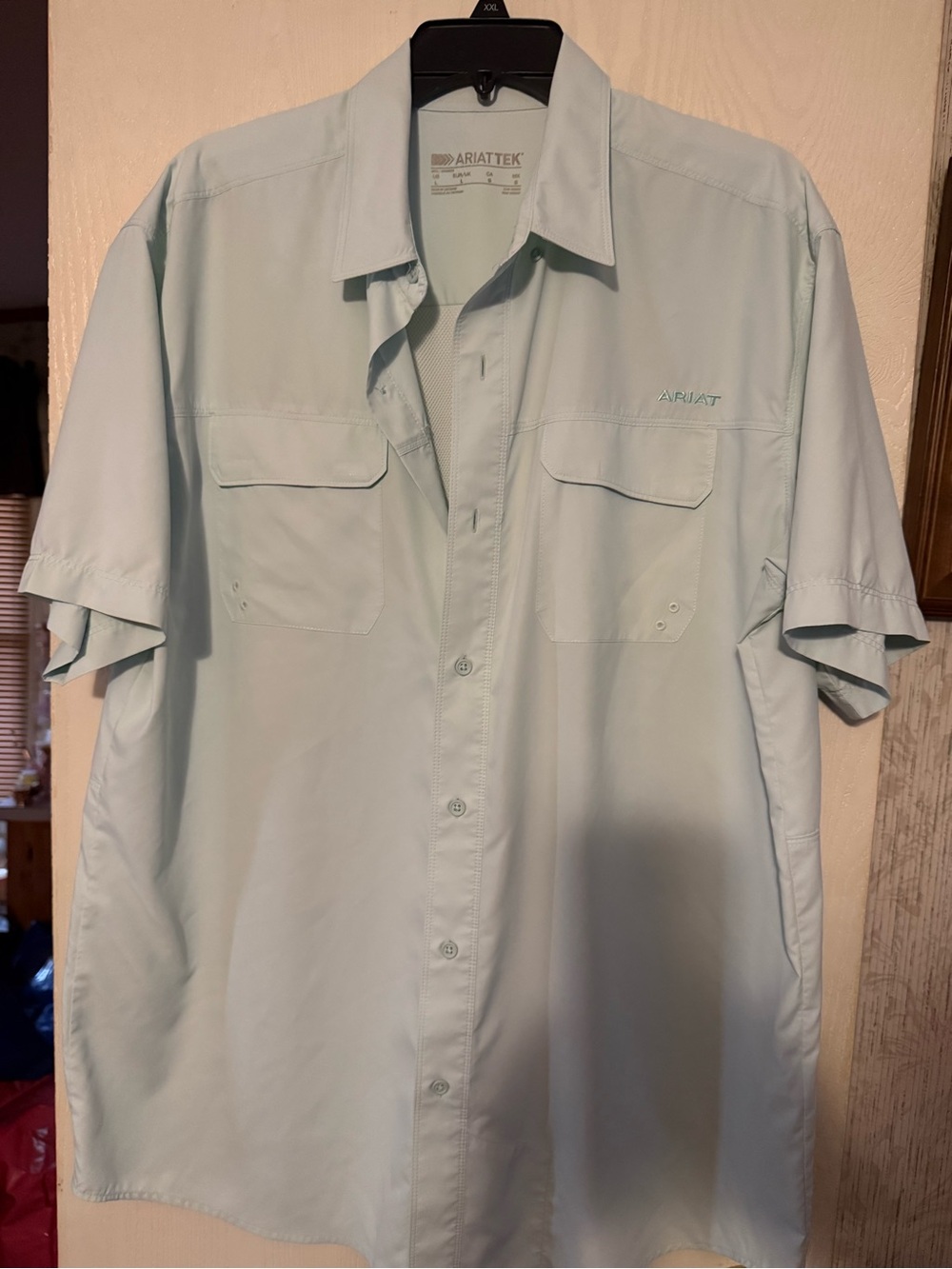 Ariat Pale Aqua Short Sleeve Button-Down Performance Shirt